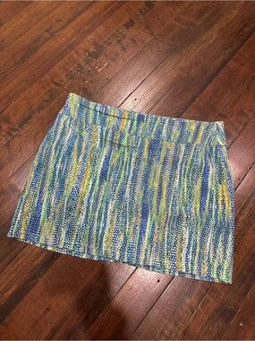 Courtenay Skort Size 16 Multicolor Pattern - Blue & Green